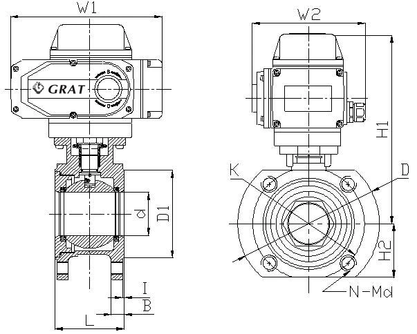 Ventilateur à bille à actionnement électrique de type droit à travers Ventilateur à bille à vide en acier inoxydable 0