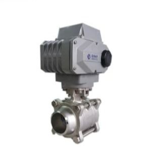 ISO 5211 Connexion de fil en acier inoxydable avec soupape à bille électrique actionnée à haute plaque