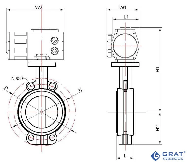 Exid II Bt4 Ventilateur papillon à actionnement électrique résistant à l'explosion IP68 basse pression 0