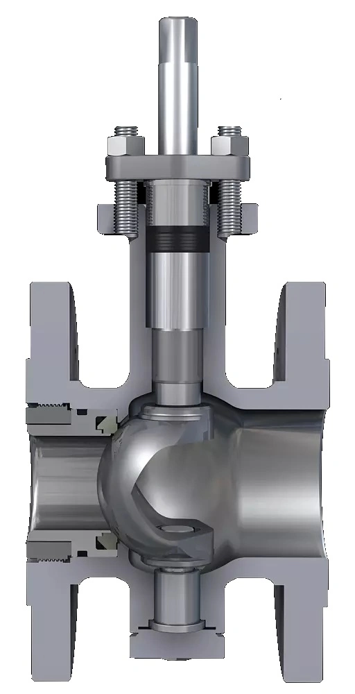 Valve à bille électrique à trunnion en acier inoxydable de type V pour la régulation du milieu corrosif 2