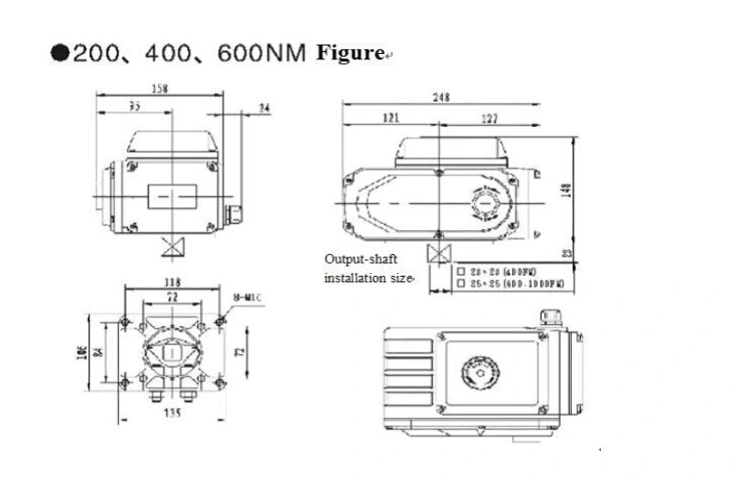 Actuateur électrique à ouverture rapide AC220V 2