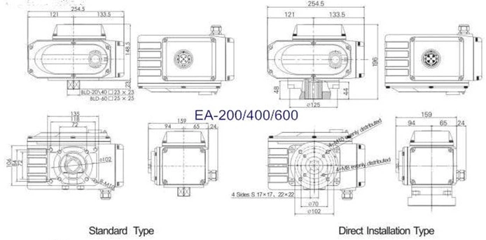 Actuateur électronique intelligent de commande à fil de connexion IP67 Smart Electric Actuator 1