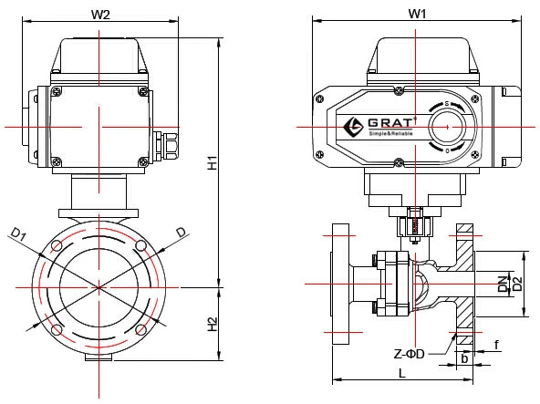 Valve à bille électrique en acier au carbone en fonte en fer fluoré pour liquide acide alcalin 2