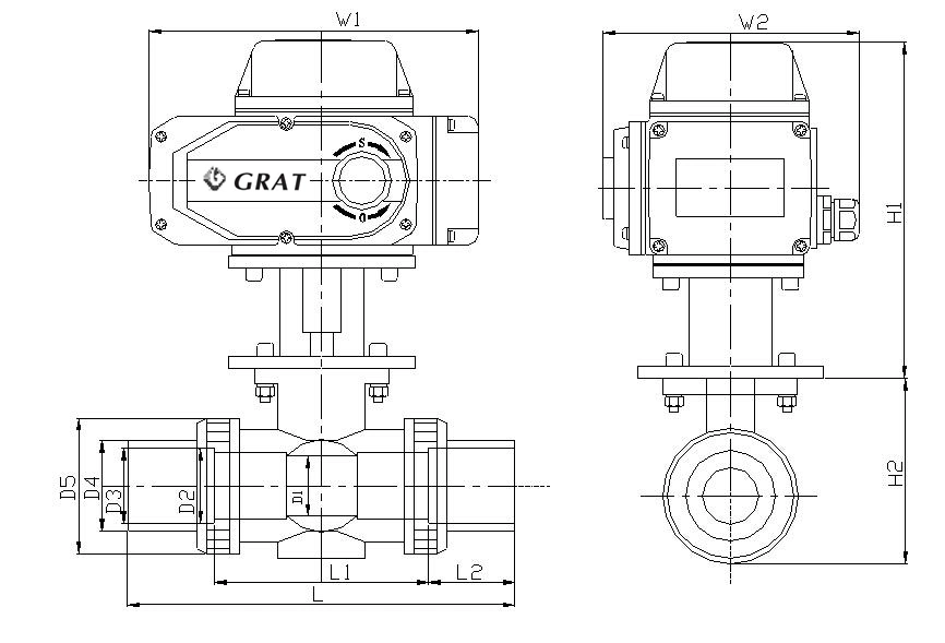 AC220V à température normale actionneur de soupape à bille en PVC motorisé Pn16 IP67 1