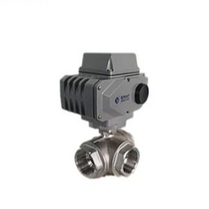 Valve à bille en acier inoxydable à commande multiple 3 voies avec actionneur motorisé électrique